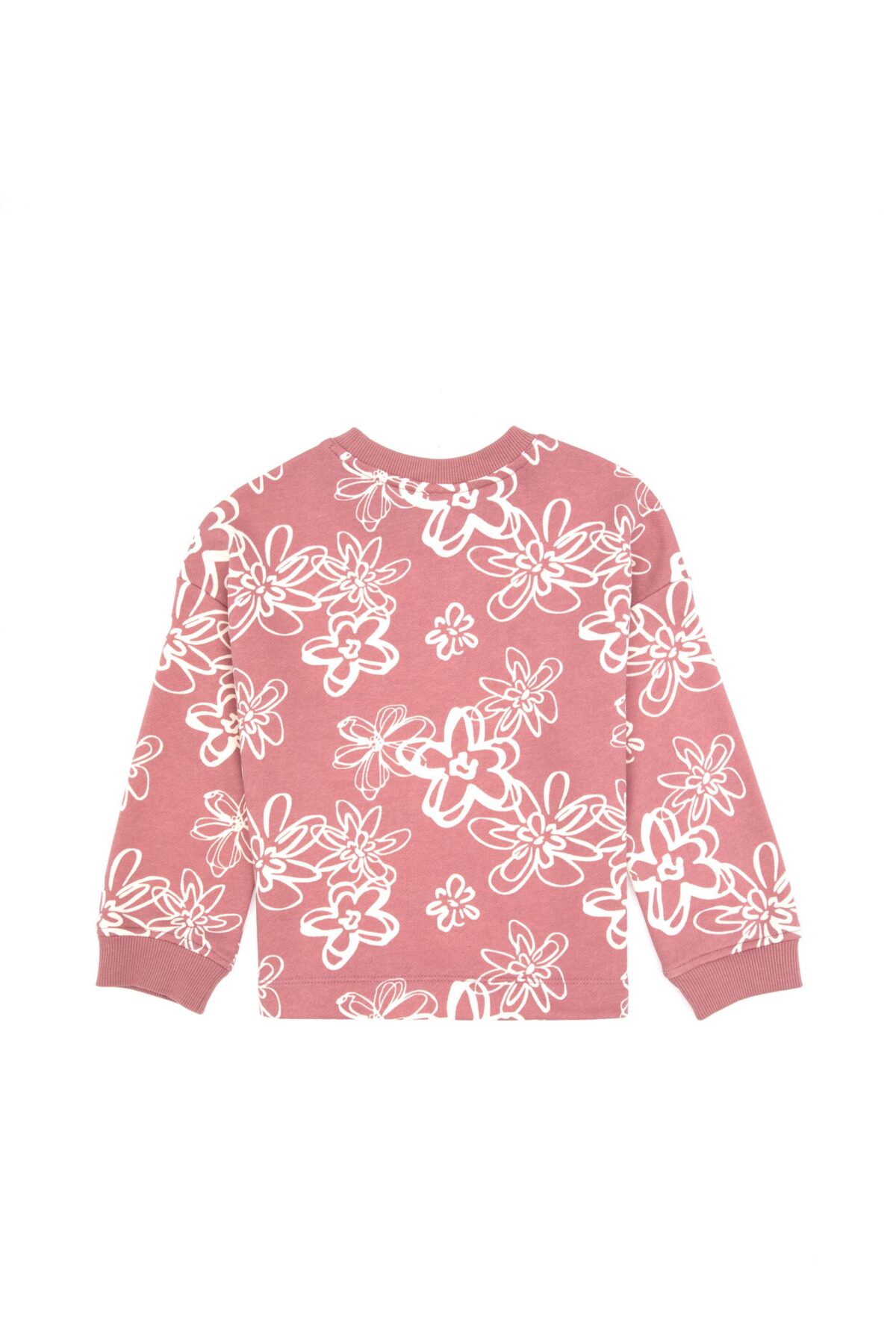 US Polo Assn. Girls' Orchid Floral Patterned Crew Neck Sweatshirt - Image 4