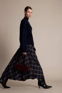 DeFacto A Cut Checkered Normal Waist Midi Skirt - Image 2