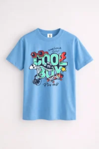 twins tailors Cool Boy Printed 3-Pack Unisex Light Blue-White-Salt Blue Children's T-Shirt - Image 3