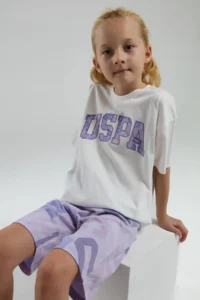 US Polo Assn. Girls' 2084 SAYI Print BERMUDA Set GKP0163