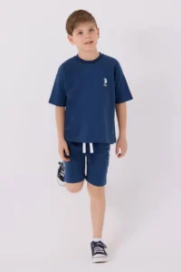 US Polo Assn. U.s. Polo Shirt Assn Boys' Blue Bermuda Set