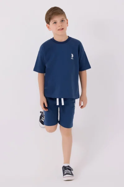 US Polo Assn. U.s. Polo Shirt Assn Boys' Blue Bermuda Set