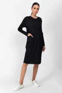 Cool & Sexy Thick Ribbed Camisole with pocket LONG Tunic Dress - Image 3