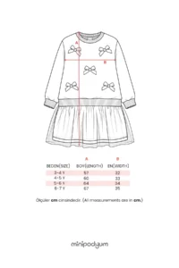 Minipodyum Velvet with bow Tulle Girls' Dress - Image 6