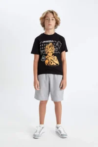 DeFacto Crew Neck Printed Short Sleeve T-Shirt for Boys - Image 2