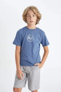 DeFacto Crew Neck Printed Short Sleeve T-Shirt for Boys - Image 4