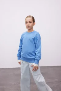 DeFacto Girl's Relax Fit Crew Neck Cotton Basic Plain School Sweatshirt A2797a824au - Image 3