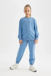DeFacto Girl's Relax Fit Crew Neck Cotton Basic Plain School Sweatshirt A2797a824au - Image 5