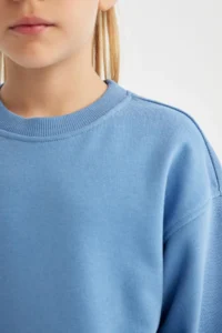 DeFacto Girl's Relax Fit Crew Neck Cotton Basic Plain School Sweatshirt A2797a824au - Image 8