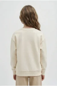 DeFacto Relax Fit Crew Neck Basic Plain School Sweatshirt Girl Child - Image 5