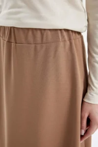 DeFacto A Cut Skuba Diving Fabric Basic Plain Maxi Skirt - Image 6
