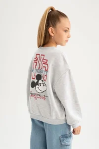 DeFacto Girl's Disney Mickey & Minnie Oversize Wide Fit Crew Neck Sweatshirt A5603a823au - Image 8