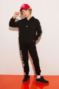 DeFacto Boy's Oversize Wide Fit Hooded Coat of Arms Printed Sweatshirt A6588a823wn - Image 2