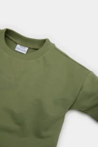 DeFacto Crew Neck Basic Plain Sweatshirt Baby Boy - Image 2