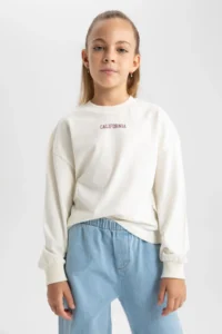 DeFacto Girl's Crew Neck Long Sleeve T-Shirt A7430a823au