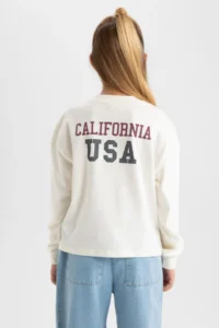DeFacto Girl's Crew Neck Long Sleeve T-Shirt A7430a823au - Image 5