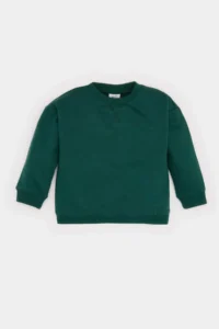 DeFacto Baby Boy Crew Neck Soft Fuzzy Basic Plain Sweatshirt