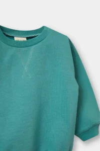 DeFacto Baby Boy Crew Neck Soft Fuzzy Basic Plain Sweatshirt - Image 2
