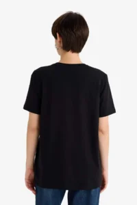 DeFacto Regular Fit Crew Neck Basic Plain Premium Short Sleeve T-Shirt - Image 5