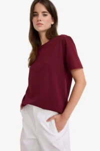 DeFacto Regular Fit Crew Neck Basic Plain Premium Short Sleeve T-Shirt - Image 4
