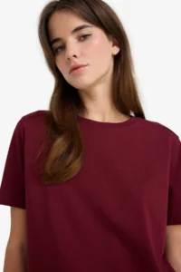 DeFacto Regular Fit Crew Neck Basic Plain Premium Short Sleeve T-Shirt - Image 5