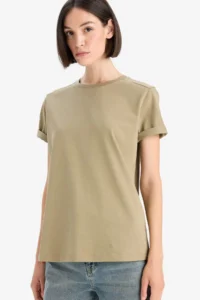 DeFacto Regular Fit Crew Neck Basic Plain Premium Short Sleeve T-Shirt