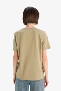 DeFacto Regular Fit Crew Neck Basic Plain Premium Short Sleeve T-Shirt - Image 6