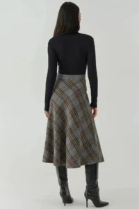 Hiccup A-Form Thick Midi Skirt - Image 5