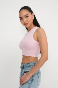 Addax Crew Neck Crop Tank Top A3501 - Image 5