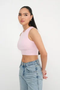 Addax Crew Neck Crop Tank Top A3501 - Image 6