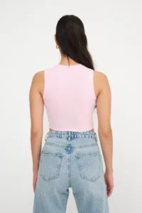 Addax Crew Neck Crop Tank Top A3501 - Image 7