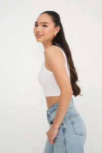 Addax Crew Neck Crop Tank Top A3501 - Image 2