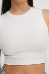 Addax Crew Neck Crop Tank Top A3501 - Image 3