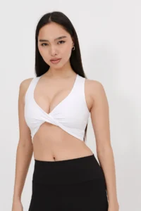 Addax Knot Detailed Crop Tank Top A0090-B10 - Image 2