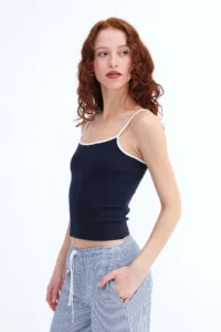 Addax Stripe Sleeveless Tank Top A110054
