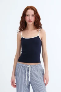 Addax Stripe Sleeveless Tank Top A110054 - Image 2