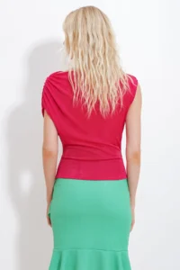 Trend Alaçatı Stili Women's Green Elastic Waist Skirt Flounced Crinkle Skirt - Image 5
