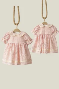 penu baby kids Pink ÇİÇEK Patterned Cotton embroidery Girls' Dress - Image 7
