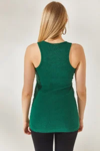 Olalook Women's Emerald Green Long Camisole Athlete - Image 4