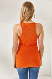 Olalook Women Orange LONG Camisole Tank Top - Image 6