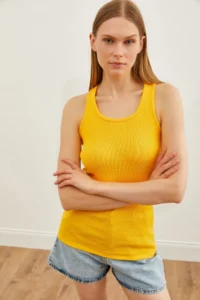 Olalook Women Yellow LONG Camisole Tank Top
