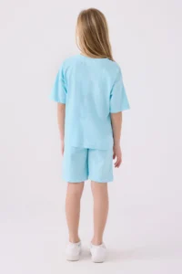 US Polo Assn. U.s. Polo Shirt Assn Girls' Blue Bermuda Set - Image 5