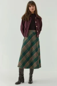 Hiccup A-Form Thick Midi Skirt - Image 5