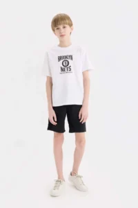 DeFacto NBA Boston Celtics Crew Neck Short Sleeve T-Shirt Boy - Image 3