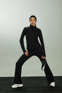 DeFacto Standard Fit Stand Collar Athlete Long Sleeve T-Shirt - Image 2