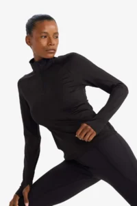 DeFacto Standard Fit Stand Collar Athlete Long Sleeve T-Shirt - Image 4