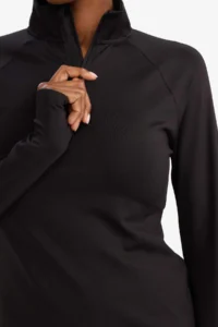 DeFacto Standard Fit Stand Collar Athlete Long Sleeve T-Shirt - Image 5