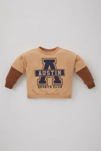 DeFacto Baby Boy Crew Neck Printed Sweatshirt B1033a523wn