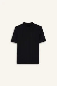 DeFacto Regular Fit Half Turtleneck Ribbed Camisole Short Sleeve T-Shirt