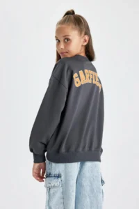 DeFacto Girl's Garfield Crew Neck Sweatshirt B1508a823au - Image 6